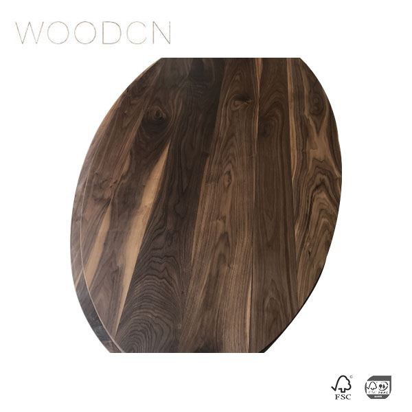 China Leather Walnut Wood Veneer Office Desk Top Factory