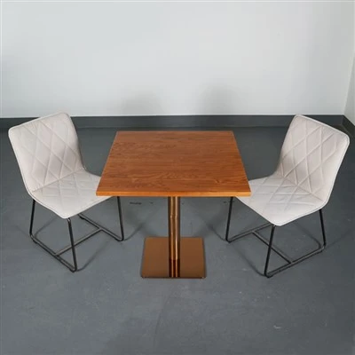 Ash Wood Square Butcher Block Masa de luat masa în Furnizor de culori de cireș